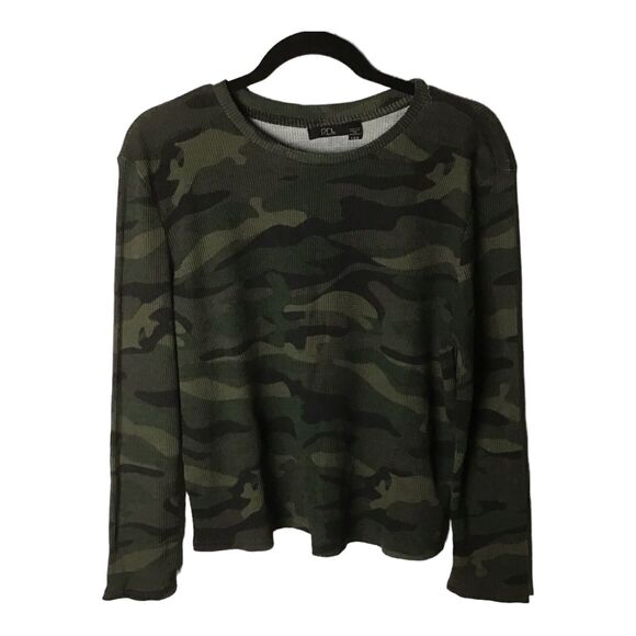 RDI Womens Medium Thermal Top Camouflage Camo Long Sleeve Green Pullover NWOT - Picture 15 of 16